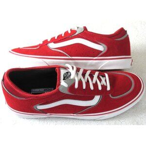 Vans Men's Skate Geoff Rowley Suede Red White Striped Shoes sizes NIB